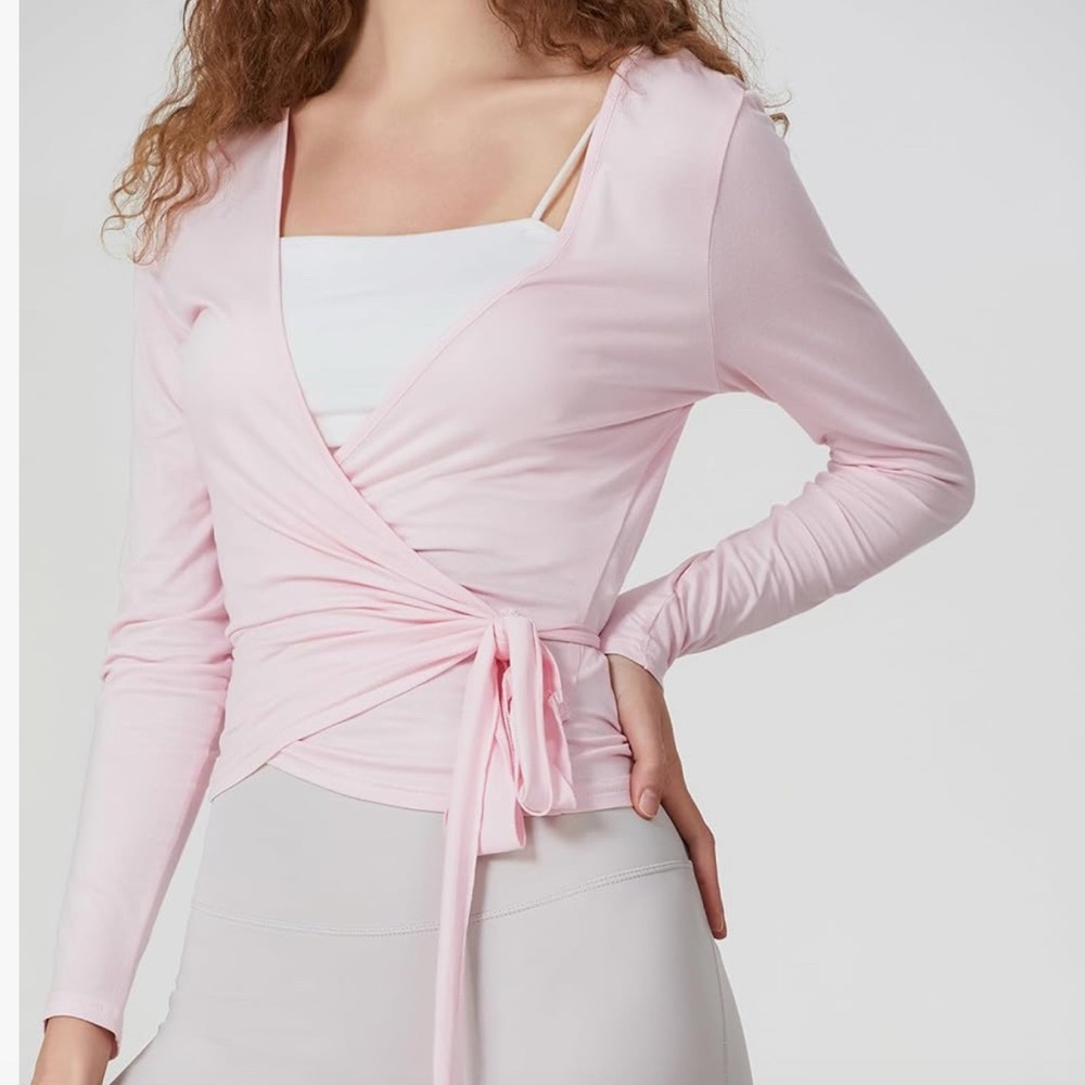 Light Pink Wrap Top